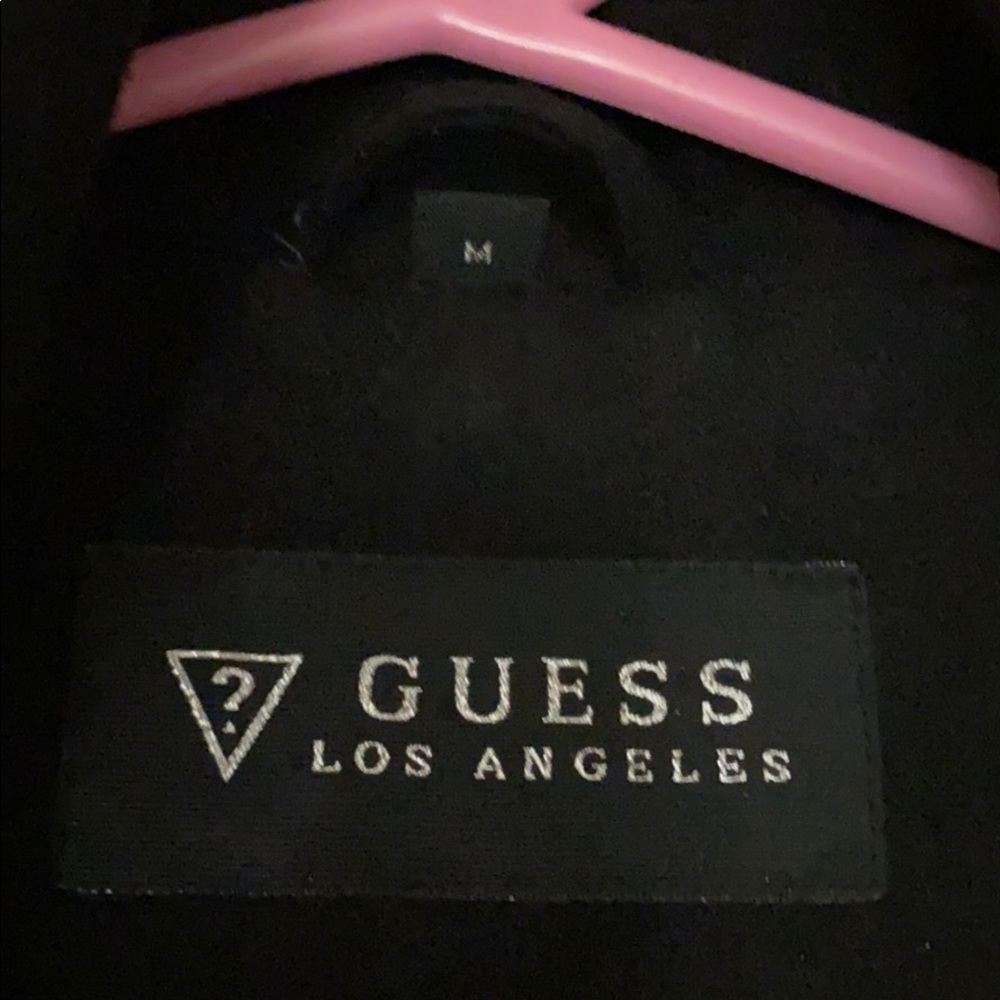 Guess black & gray hooded pea coat size: M - Picture 6 of 12